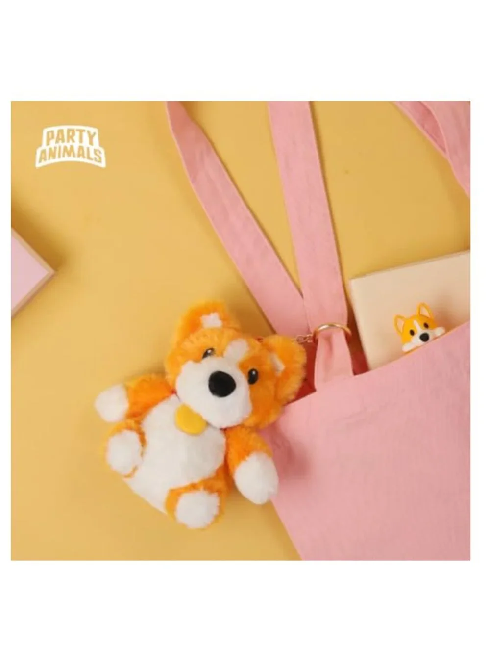Plush Figure Keychain - Soft Stuffed Animal Charm for Bags